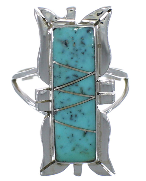 Turquoise Silver Southwestern Ring Size 5-1/2 EX44238